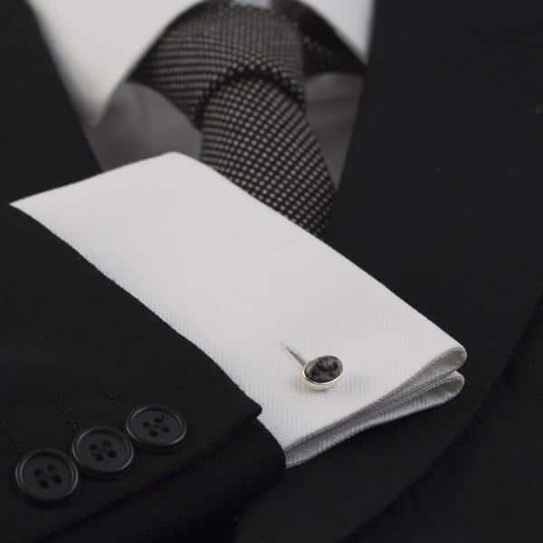 Donegal Granite Irish cufflinks in sterling silver