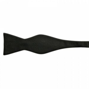 Black Satin Silk Self Tied Bow