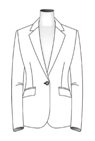 Silhouette of a women blazer